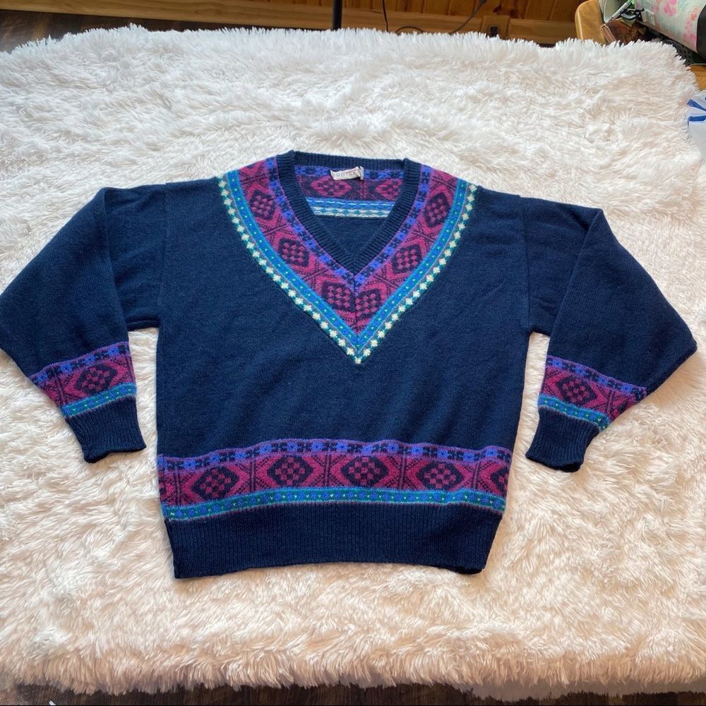 Jantzen Vintage V-Neck Sweater, size Large